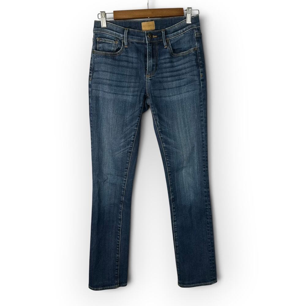 Driftwood Audrey Straight Leg Jeans Size 26 Dark Wash Mid Rise Stretch Denim
